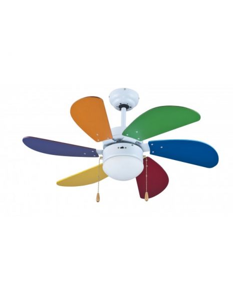 Ventilatore a soffitto zephir zfs690c con luce 60w e pale Ø92cm